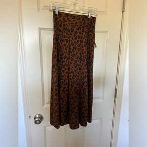 Leopard print maxi skirt made in italy women’s size small